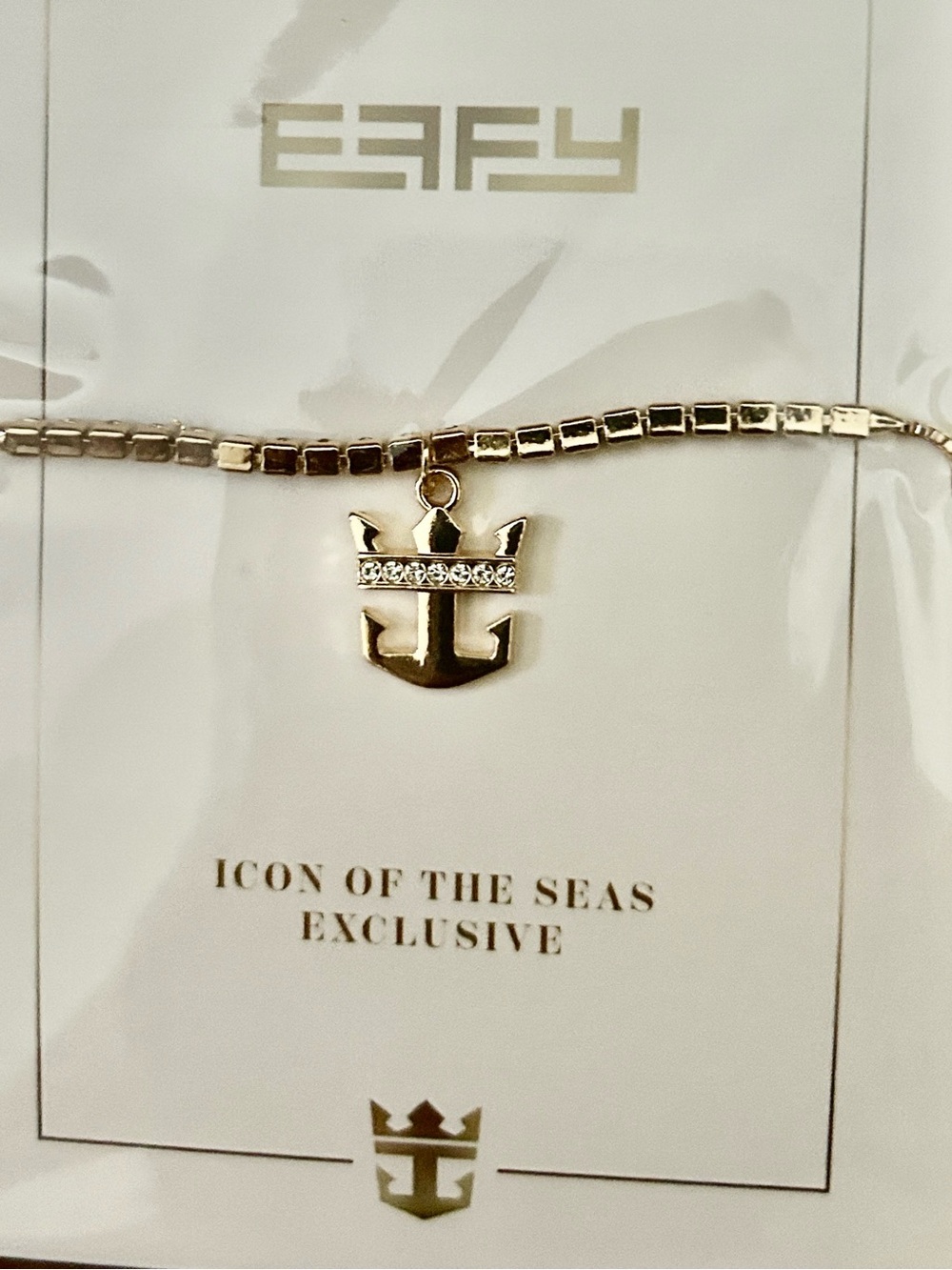 Effy Gold Link Charm Bracelet with Crest Accent
